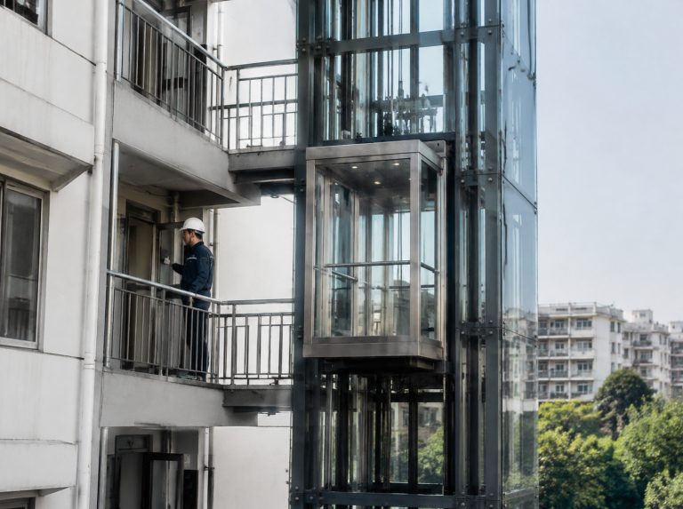 汕头旧楼加建观光电梯